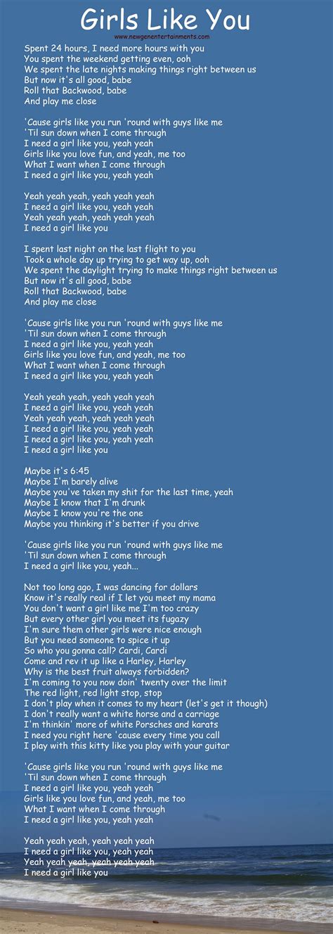 girls like you lyrics